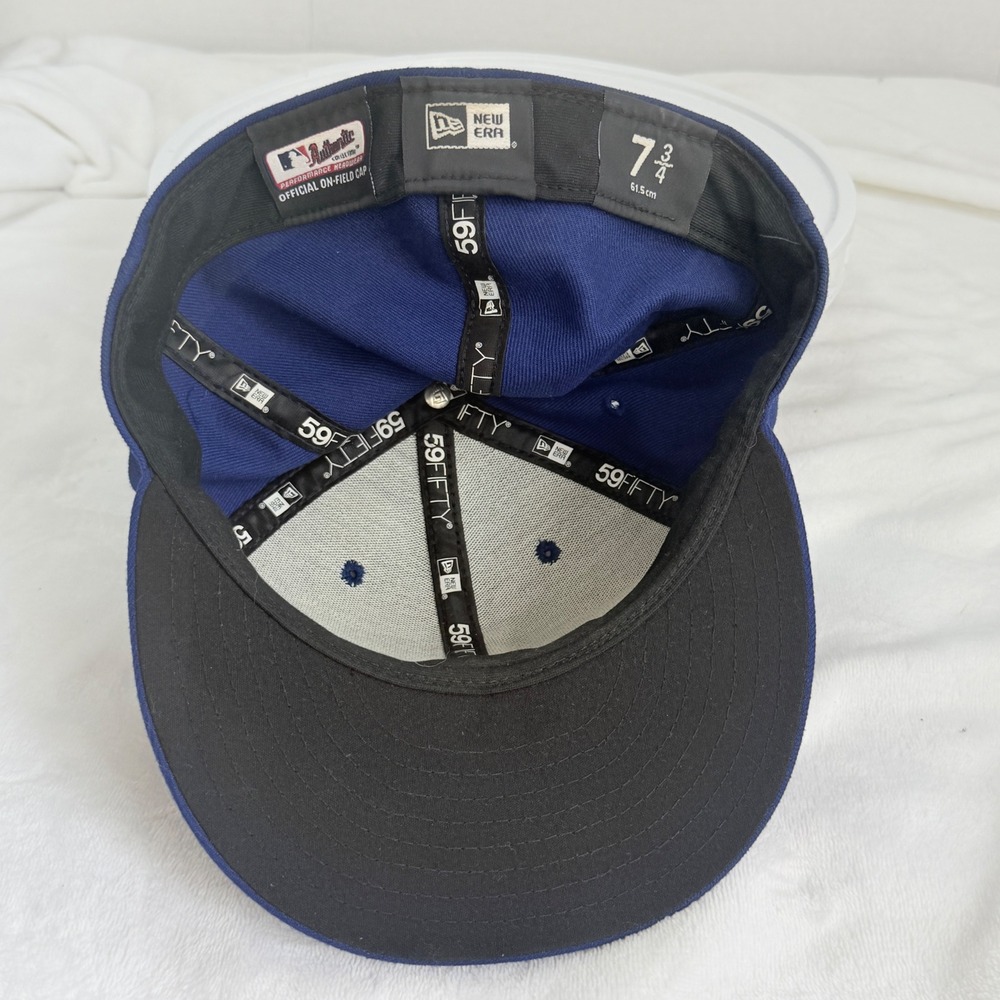 New Era 59FIFTY LA Dodgers Hat Mens 7 3/4 Blue Excellent Fitted MLB Cap - Picture 8 of 8